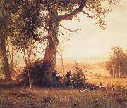 Albert Bierstadt Attack on a Picket Post oil on canvas